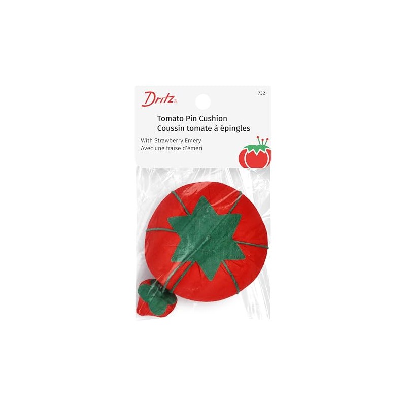Dritz Tomato Pin Cushion, Red