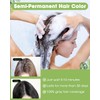 MQUPIN Hair Dye Shampoo Semi-Permanent, Black 10 count (Pack of