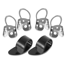 Pyle Banjo Accessory Kit - Includes Set of Banjo Strings, 4 Metal Finger Picks & 2 ABS Thumb Picks, Metal Finger Picks, Adjustable Finger Picks for Guitar, Bass, Banjo & Other Instruments - PRTPBJ1401