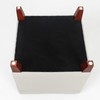 Adeco 18" PU Storage Ottoman, Upholstered Square Faux Leather Foot