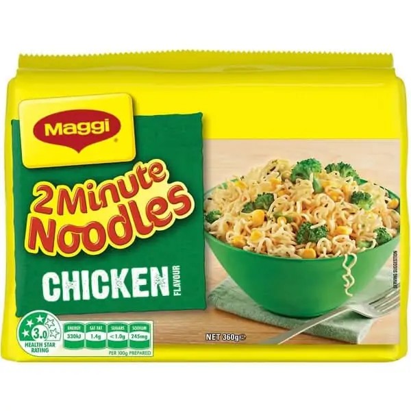 Maggi 2 Minute Chicken Flavour Instant Noodles 5 Pack