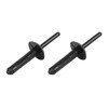 sourcingmap 30pcs Black Plastic Rivet Bumper Fastener Clip for Car