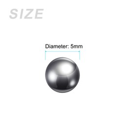 METALLIXITY Precision Balls G100 5mm 50pcs, 304 Stainless Steel Bearing Balls Beads - for Industry Kit, Machinery, Automotive, and DIY