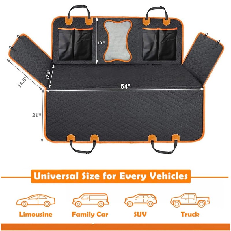 CBBPET Dog Car Seat Covers (Dog Bone)