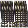 GORGECRAFT 500Pcs 1 Inch Wedding Meal Choice Stickers: Gold, Square