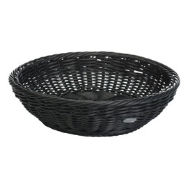 Westmark Korb-Schale, geeignet für Hotel und Gastronomie, Rund, Ø ca. 29 cm, Höhe: ca. 8 cm, Synthetikfaser, Saleen Edition, Schwarz, 02051919101