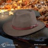 Bigalli Livorno Hat 100% Wool Felt for Women/Men Teardrop Shape