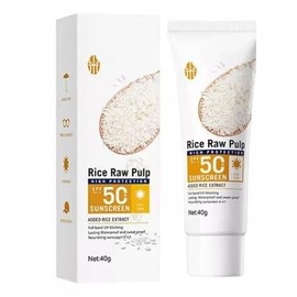 Protector Solar con Extracto de Arroz, SPF 50+, Blanqueador y Humectante, 40g, Ayuda A Aclarar Manchas, 1 unidad