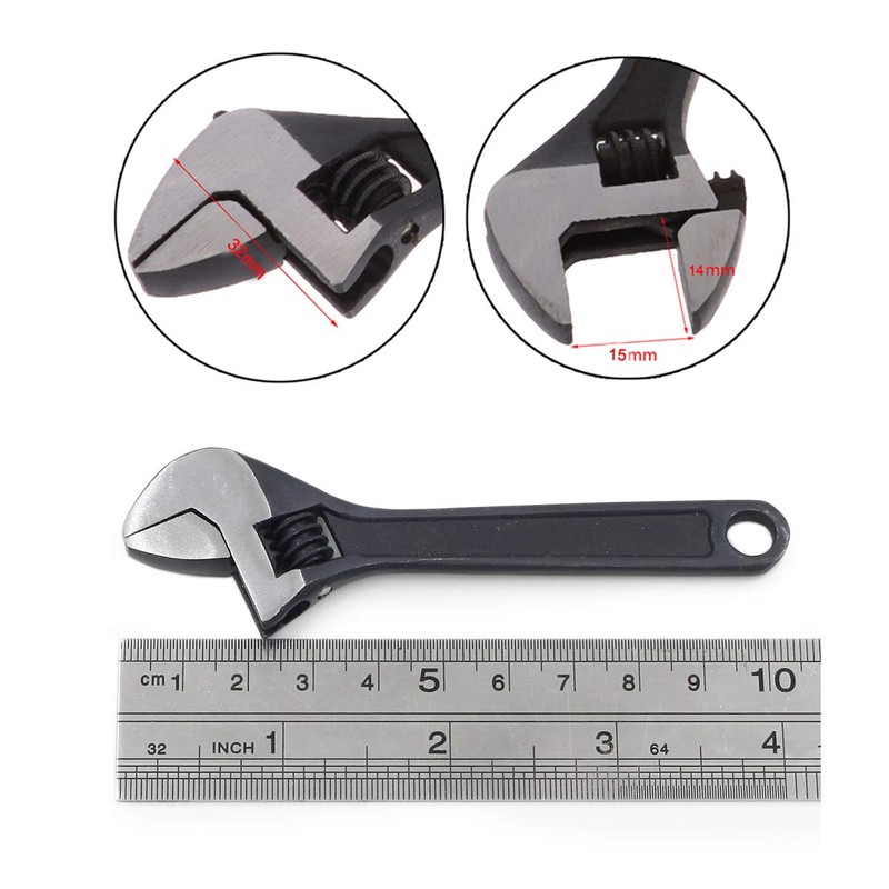 Mini Adjustable Spanner, 4" Small Steel Spanner Jaw Wrench HATOOLHA®