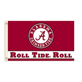 BSI PRODUCTS, INC. - Bandera de Alabama Crimson Tide de 3 x 5 pies con ojales de latón resistentes - Orgullo de Fútbol, Baloncesto y Béisbol UA - Alta durabilidad - Diseñado para uso en interiores o exteriores - Gran idea de regalo