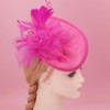 DRESHOW Fascinator Hats for Women Pillbox Hat with Veil Headband