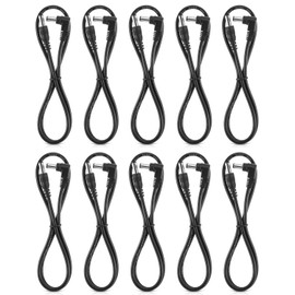 Donner - Cable de alimentación para Pedal de Guitarra (60 cm, 10 Unidades), Macho a Macho