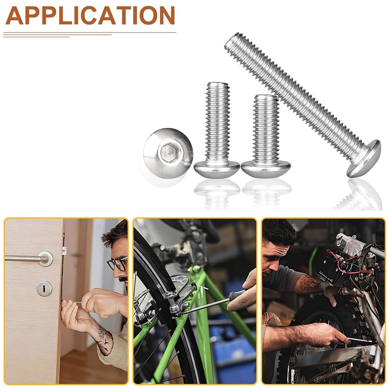 TA-VIGOR 120Pcs M3 x 10mm 304 Stainless Steel Button Head