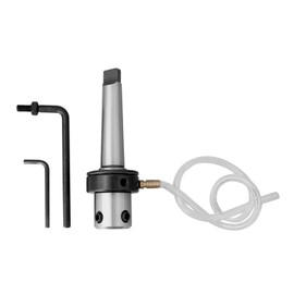 Accusize Industrial Tools Mt3 to 3/4'' Weldon Shank, Annular Cutter Arbor with Coolant System for Drill- Use Annular Cutter on Drill Press, Mc10-0003