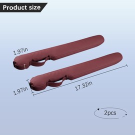 Zpana 2PCS Car Seat Gap Filler, Leather Vehicle Seat Side Gap Plug with Securing Strap Stop Things from Dropping, Elastic Automotive Crevice Stopper Blocker, Universal for Truck SUV Sedan (Wine Red)