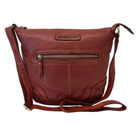 Rowallan Deep Tan Roxburgh Rustic Leather Shoulder Bucket Crossbody Small Bag 2713