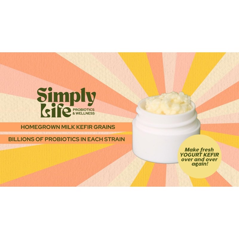 Simply Life Probiotics Milk Kefir Grains,Turkish Strain, Pajaritos de Leche,