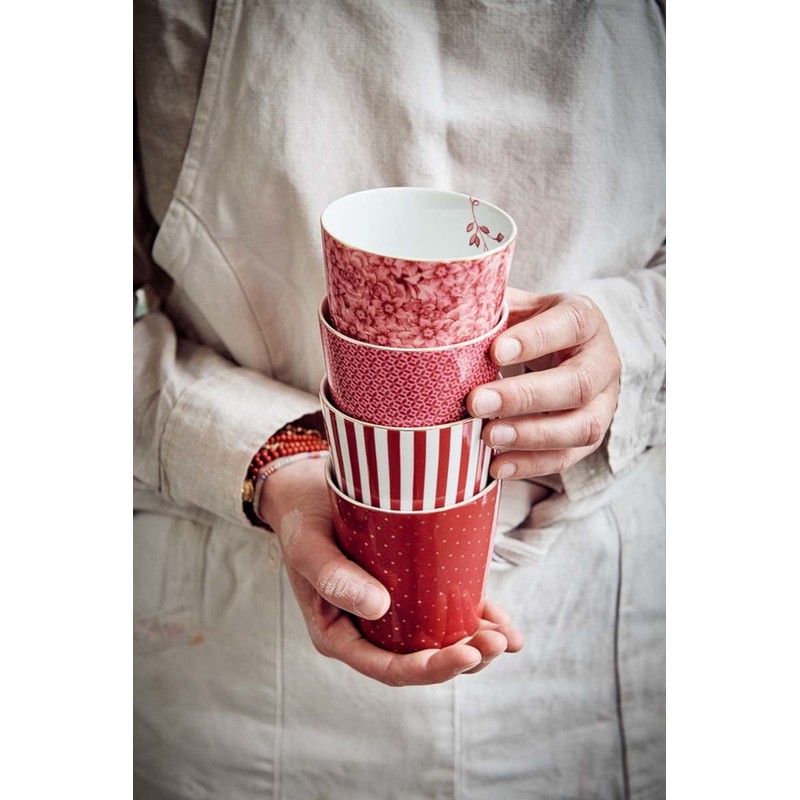 Pip Studio Royal Stripes Plate Dark Pink D 17