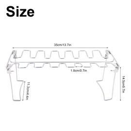 Betinyar 14 Slots Chicken Leg Wing Grill Rack, Chicken Drumstick Holder, Chicken Legs or Wings Roaster Stand for Smoker Grill or Oven (Sliver)