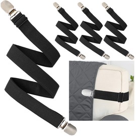 Szuoixe - Correas elásticas ajustables para sillas reclinables, fundas reclinables, sofá reclinable de 3 plazas (4, negro)