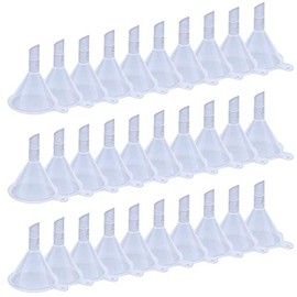 WARMBUY Mini Clear Plastic Funnels, 30 Pack