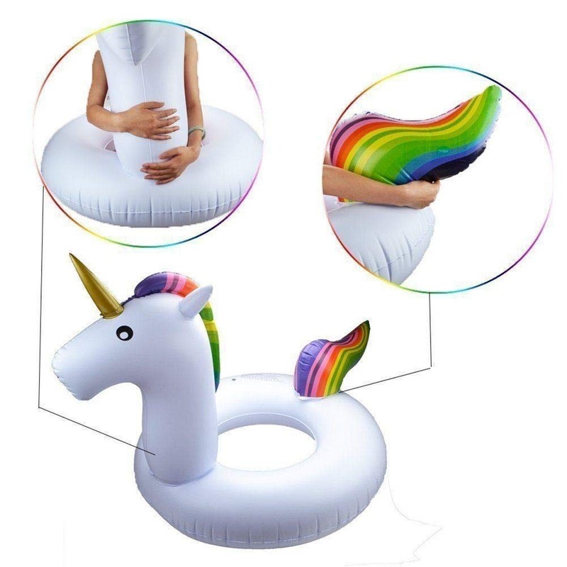 PMS 36" GIANT UNICORN DESIGN SWIM RING IN STRONG PP