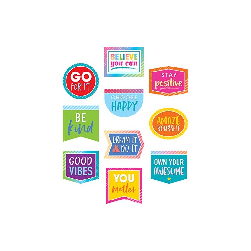 Colorful Vibes Positive Sayings Accents