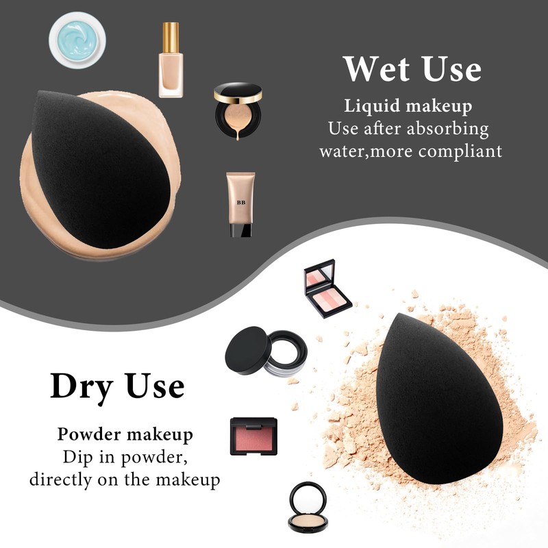 WLLHYF Mini Makeup Sponge Blender 6 Pieces Beauty Sponge Blender