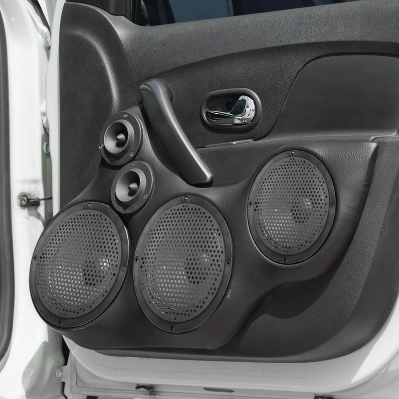 X AUTOHAUX 8pcs 6.5" Plastic Audio Speaker Cover Mesh Subwoofer