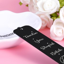 Funny Bookmark Merch Romance Adventure Tamli You Stupid Book Lover Gifts for Women Bookish Fans Book Accessories Book Club Reading Gift Birthday Gifts Christmas Stuffer