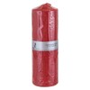 Mega Candles 6 pcs Unscented Red Round Pillar Candle, Pressed