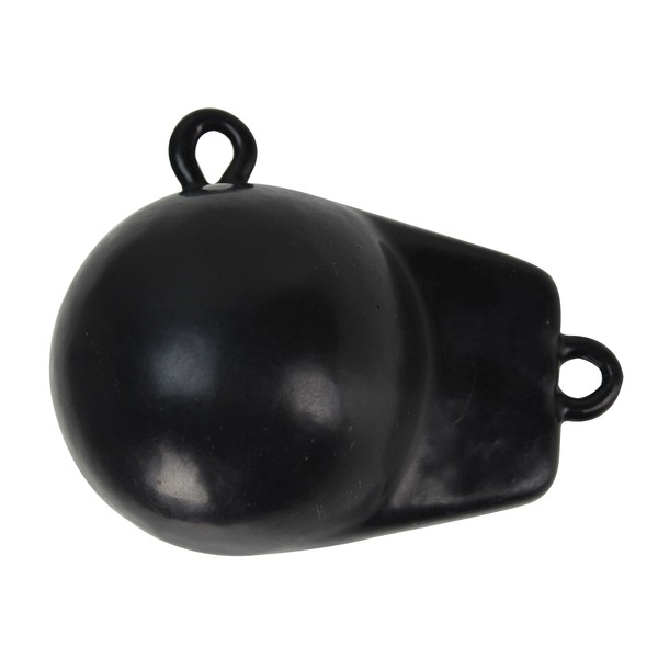 Extreme Max 3006.6738 Coated Ball-with-Fin Downrigger Weight - 15 lbs.,Black