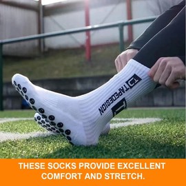 BOOSEN 8 Pares Calcetines de Fútbol, Calcetines Deportivos Antideslizantes, Calcetines de Entrenamiento para Hombres y Mujeres, Adecuados para Deportes de Fitness al Aire para Baloncesto, Béisbol ﻿