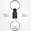 SEADESKY 6Pcs Quick Release Keychain Detachable Key Ring Pull Apart