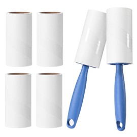 Lint Roller, Extra Sticky Lint Roller for Removing Lint and Pet Hair from Clothes, Hair, Cat Hair, Dog Hair - 60 Sheets/Rolls (6 Rolls with 2 Dispensers)