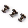20Pcs Chicago Screw Posts for Leather, Flat Leather Rivets Assortment