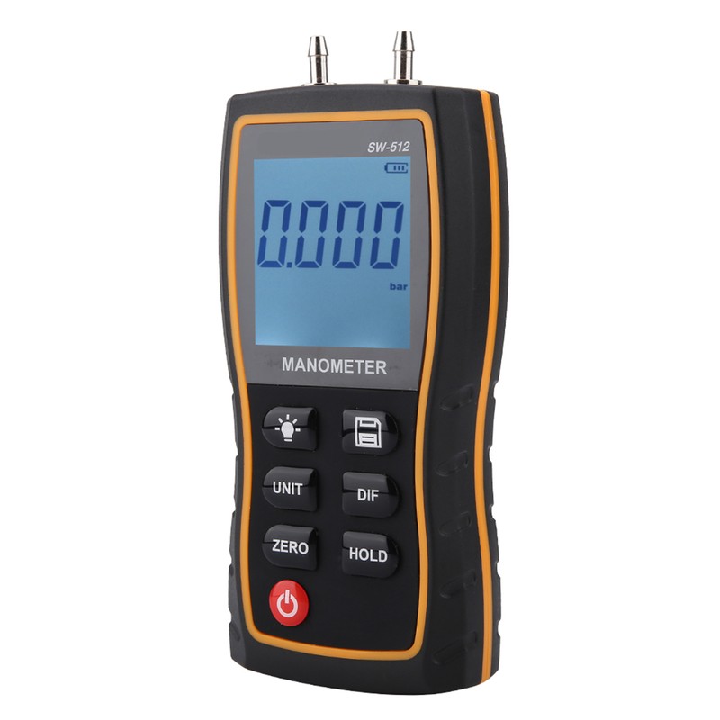 SW‑512B High Accuracy Digital Differential Pressure Gauge Air Pressure Meter
