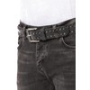 Unisex Genuine Leather Belt with Rivets Robust Rivet Belt Leather