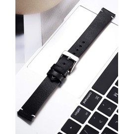 BINLUN Genuine Leather Watch Straps Quick Release Replacement Leather Watch Bands for Men and Women 12mm 14mm 16mm 18mm 20mm 22mm 24mm with 4 Colors