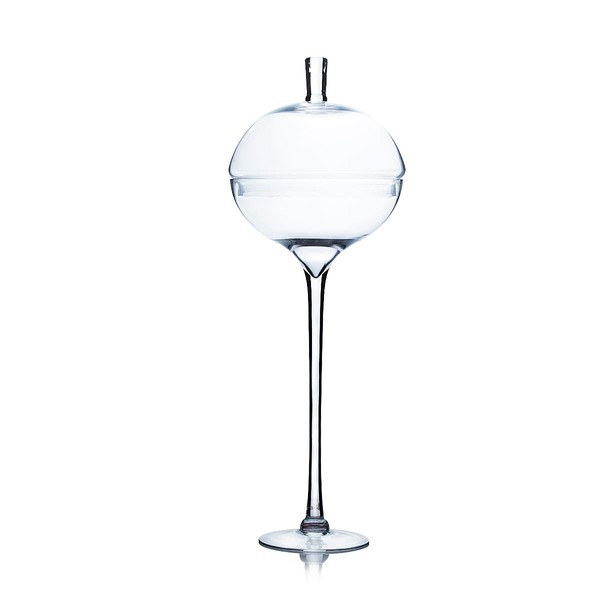 WGV lollipop Vase, Width 11", Height 31.5", Clear Ball on