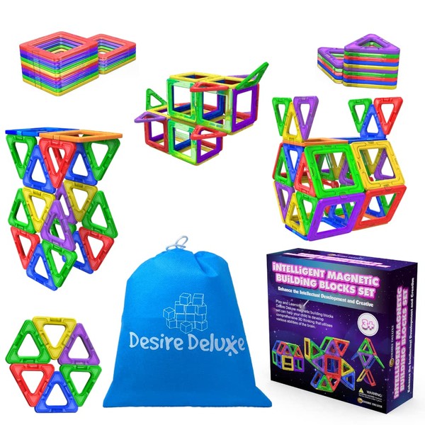 Desire Deluxe Magnetic Building Blocks 30pc Construction Toys Set for