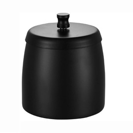 Large Stainless Steel Ashtray Smokeless, Odorless Thickened Windproof Ashtray with Lid, Portable Ashtray for Home Office Tabletop Outside Patio Outdoor Balcony -Black