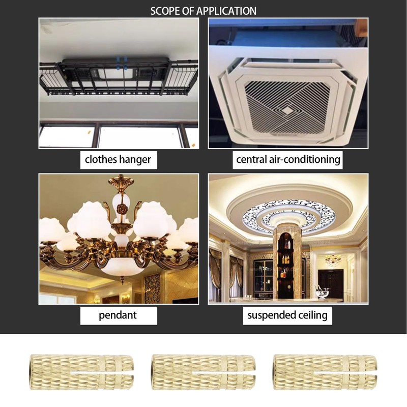 Create idea 20PCS M4 Drop in Anchors Brass Wall Anchor