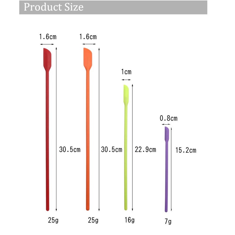 BICASUU Mini Spatula Silicone Small for Makeup Spatula- Thin Jar