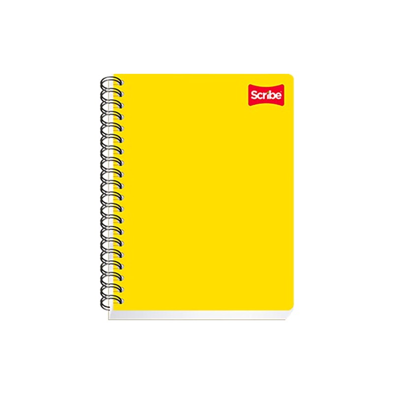 Scribe, CLÁSICO, Cuaderno Profesional con Espiral Doble de Pasta Semi