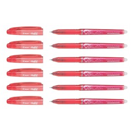 Pilot FriXion Point 05 Erasable Rollerball Pens - Red Ink - Set of 6