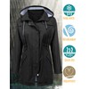 LOMON Women Raincoat Active Outdoor Waterproof Windproof Rain Jacket Fashion