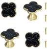 Clover Cabinet Knobs Black Four Leaf Clover Kitchen Knobs and