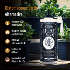 Dr. Killigan's Dust to Dust Powder - Diatomaceous Earth Alternative - Insect Killer for Indoor & Outdoor Use - Removes on Contact & While You Sleep, Protects up to 6 Months (10 oz)