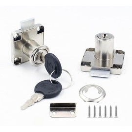 Ayiciel Cam Security Lock, 4Pack 22mm Keyed Alike Cylinder Furniture Lock Drawer Lock for Door Mailbox Cabinet Cupboard Household Office with Alike Keys